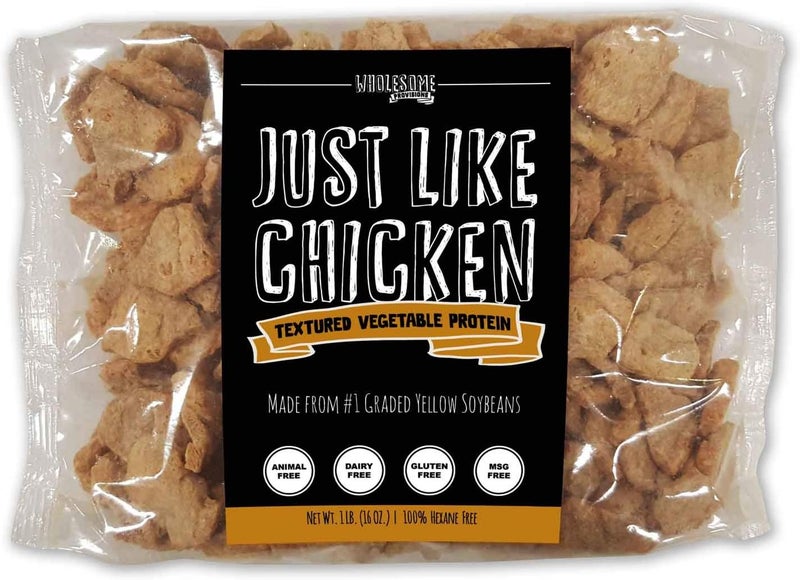 Wholesome Provisions Just Like Chicken Textured Vegetable Protein - 100% Vegan, Gluten Free, 16 oz - Image 1