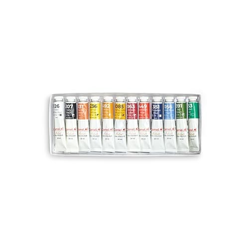 Camel Artist's Oil Color Box - 20ml Tubes, 12 Shades - Image 3
