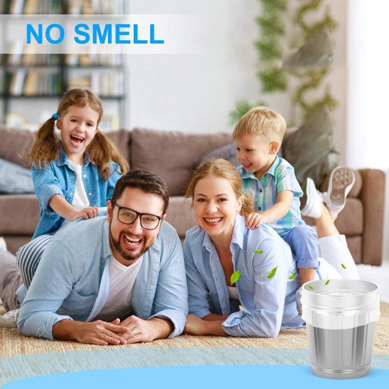Inwaysin Small Trash Bags Bathroom Garbage Bags 4 Gallon, Inwaysin 15-20 Liter White Mini Trash Bags, Office Waste Basket Liners Compostable Plant Based Bin Bags, 200 Count - Image 3