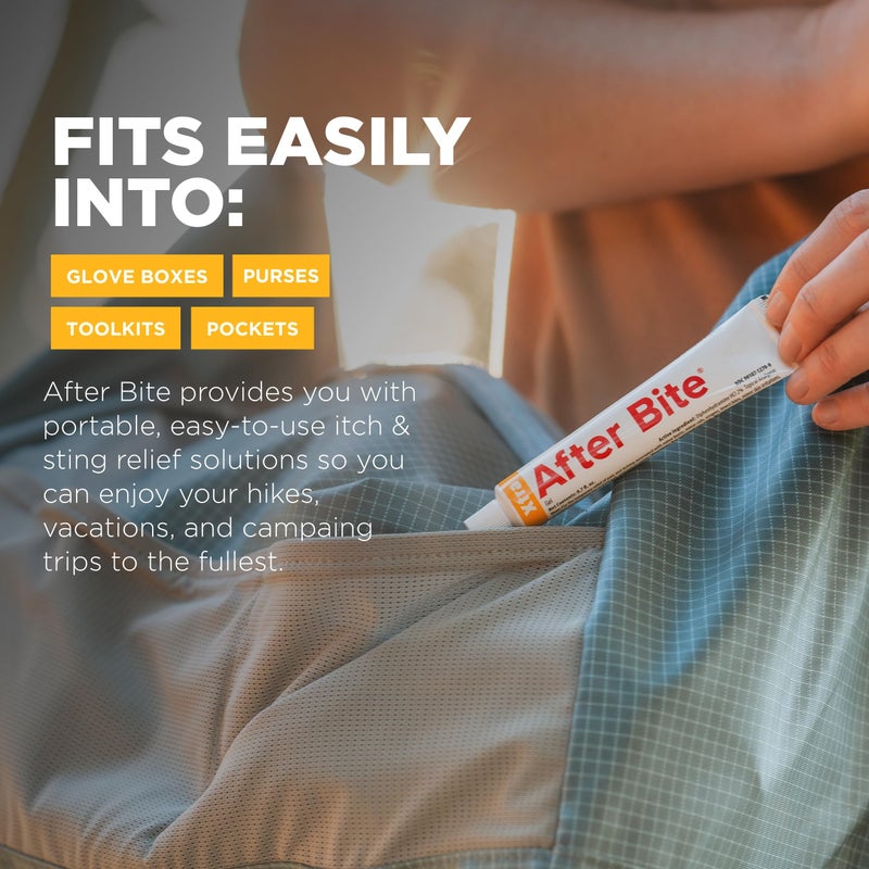 After Bite Xtra Formula - Itch Relief with Diphenhydramine HCl - Ideal for Mosquito & Fire Ant Bites, Bees & More - Portable Gel Formula - 0.7 oz (4 Pack) - Image 5