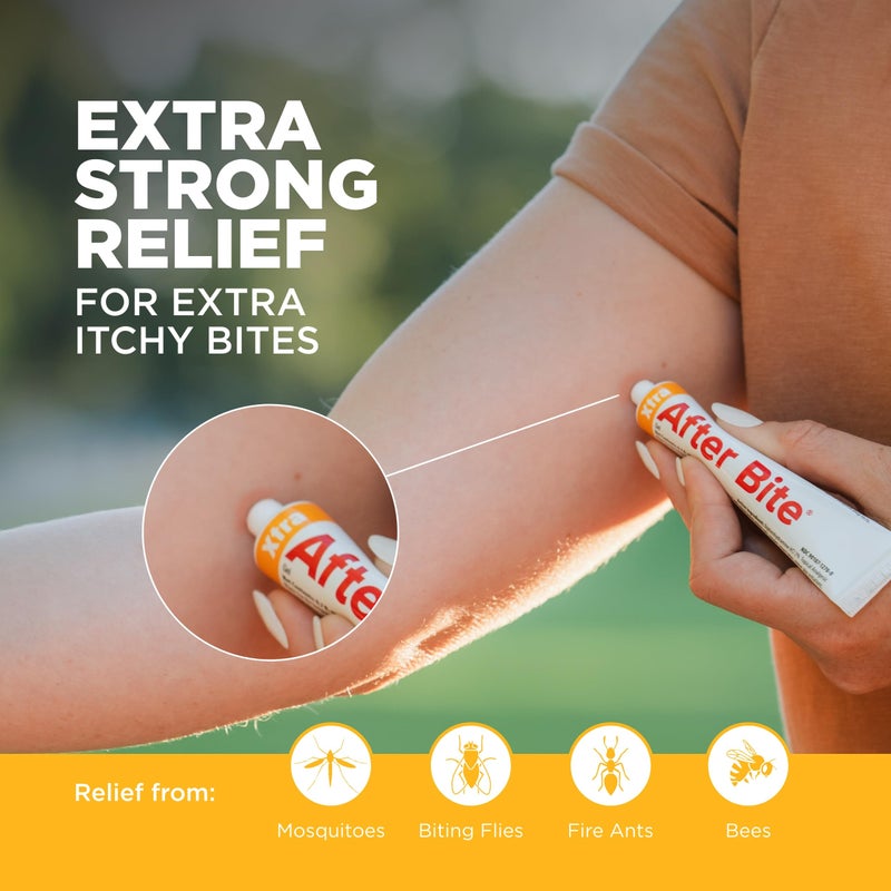 After Bite Xtra Formula - Itch Relief with Diphenhydramine HCl - Ideal for Mosquito & Fire Ant Bites, Bees & More - Portable Gel Formula - 0.7 oz (4 Pack) - Image 2