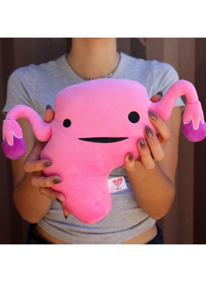 I Heart Guts Uterus Plush Get A Womb Soft & Cuddly Plush Uterus Pillow Educational Stuffed Animals For Gynecology Residents Obstetricians Med Students Endometriosis Gifts - Image 4