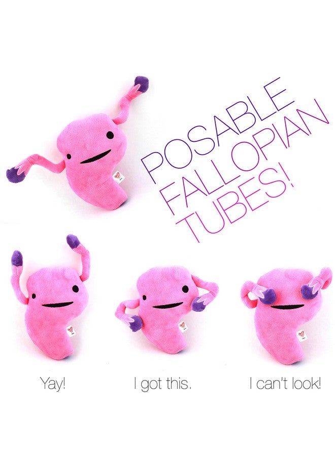 I Heart Guts Uterus Plush Get A Womb Soft & Cuddly Plush Uterus Pillow Educational Stuffed Animals For Gynecology Residents Obstetricians Med Students Endometriosis Gifts - Image 3