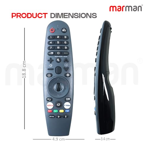 marman® Compatible with BPL Web OS Smart TV Remote Original Model AM43UWA6B 43UC7312 43U-C7310 Suitable for 32 43 50 55 65 Inch Ultra HD 4K Television Non Voice Command with Streaming Apps - Image 4