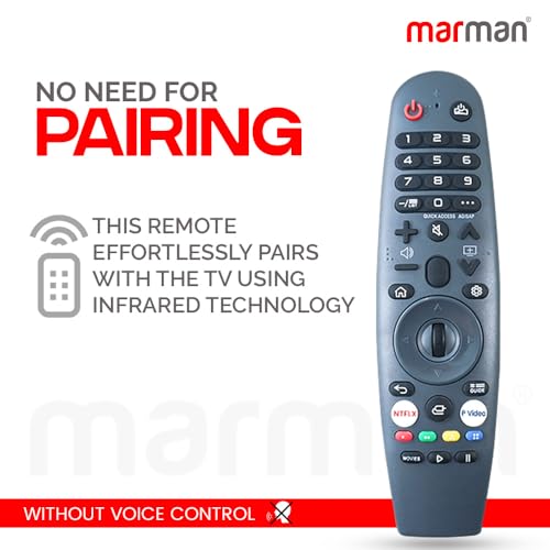 marman® Compatible with BPL Web OS Smart TV Remote Original Model AM43UWA6B 43UC7312 43U-C7310 Suitable for 32 43 50 55 65 Inch Ultra HD 4K Television Non Voice Command with Streaming Apps - Image 2