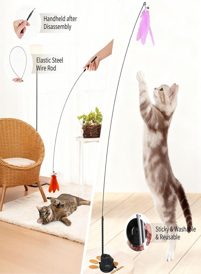 Walfront Cat Toy Set for Indoor Play, 17 Pieces, Interactive Feather Wand, Fun & Engaging Playtime for Cats and Kittens, Perfect for Active & Playful Cats - Image 3