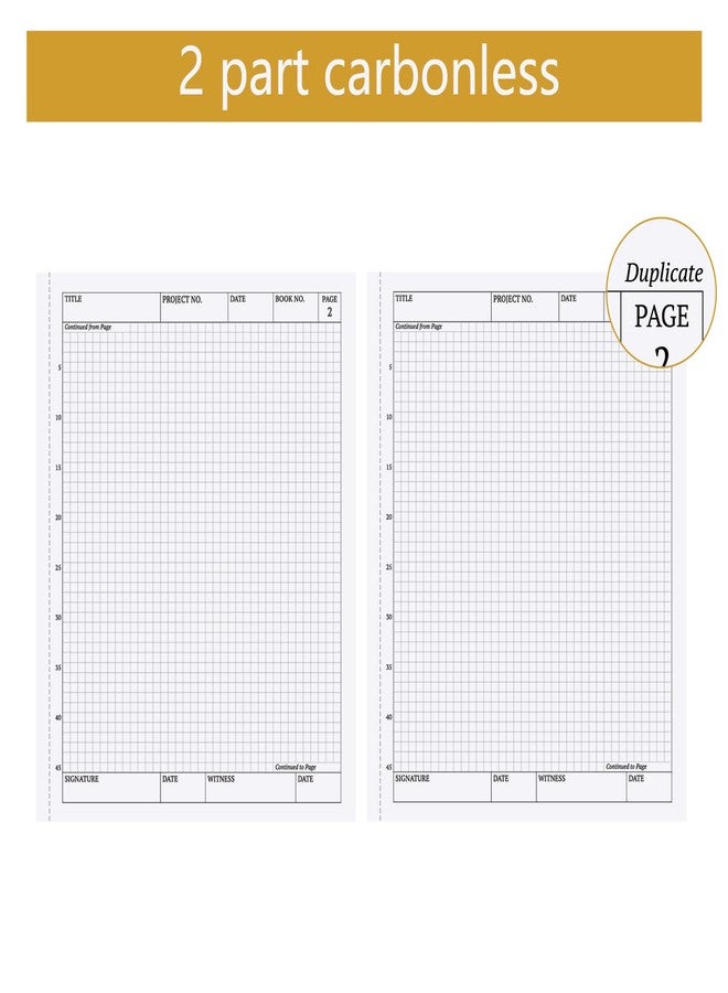 suituts 3 Pack Carbonless Chemistry Lab Notebook, 8.5X11 Inch Student Lab notebook with Duplicate/Numbered/Grid Pages, 25 Sets of Pages, Total 75 Sets (Kraft) - Image 3