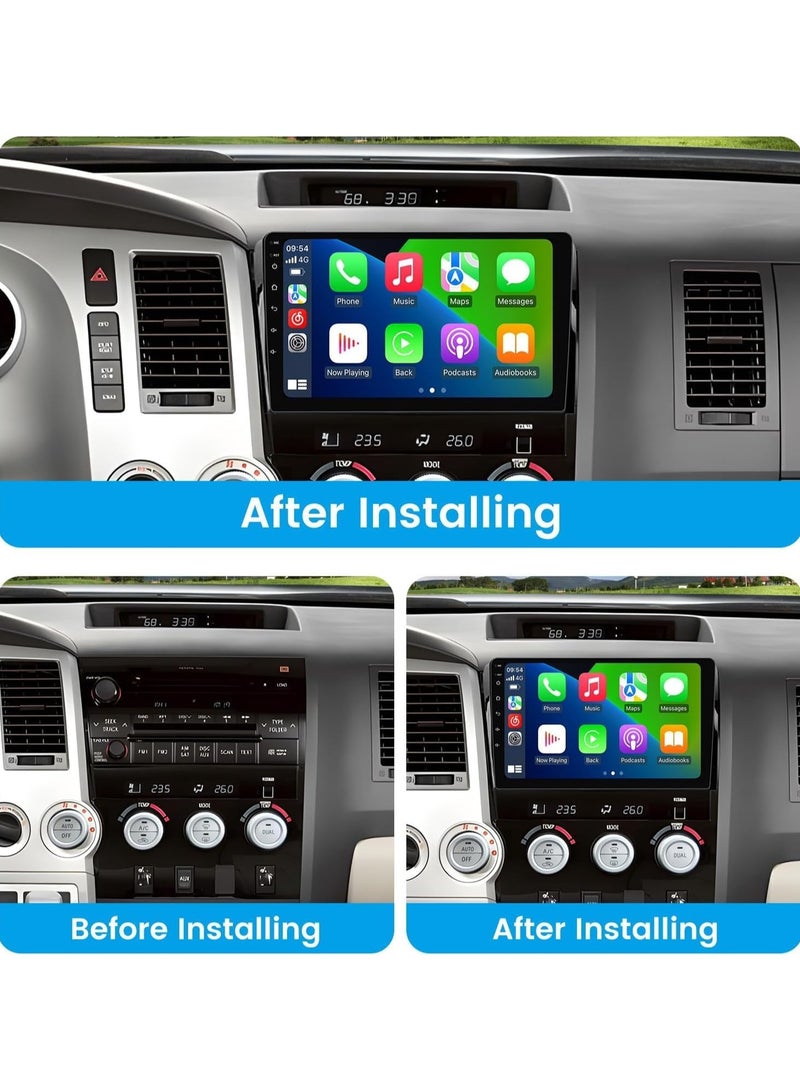 Vierex Android Screen Radio for Toyota Sequoia Tundra 2006–2013 | 4GB RAM 32GB ROM | Built-in CarPlay & Android Auto | GPS Navigation | Fast Interface - Image 2