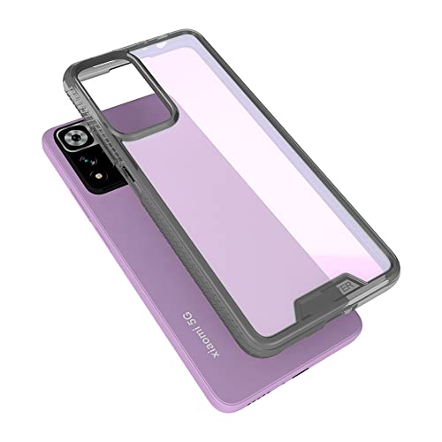 KAPAVER® Impulse Transparent Hybrid Hard PC Back TPU Bumper Impact Resistant Protection Case for Xiaomi 11i / Xiaomi 11i Hyper Charge 5G (Moon Gray) - Image 4