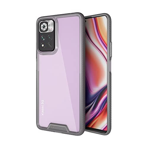 KAPAVER® Impulse Transparent Hybrid Hard PC Back TPU Bumper Impact Resistant Protection Case for Xiaomi 11i / Xiaomi 11i Hyper Charge 5G (Moon Gray) - Image 1