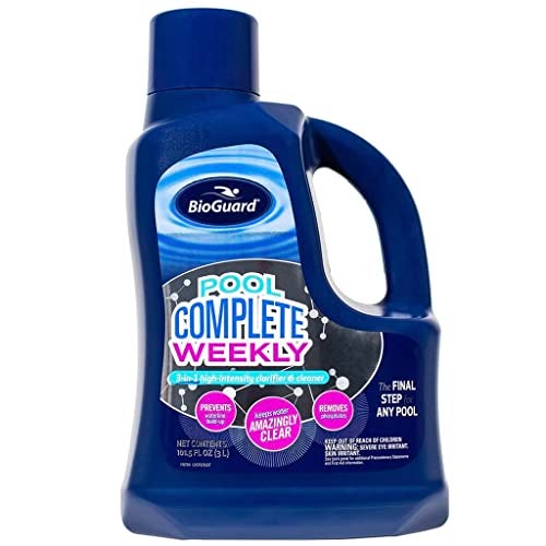 BioGuard Pool Complete Weekly 3L, 3-in-1 High-Intensity Clarifier & Cleaner, Prevents Waterline Buildup, Removes Phosphates, Keeps Water Clear - Image 1