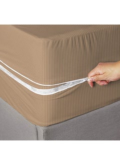 BSB HOME BSB HOME® Premium Cotton Mattress Cover/Protector with Zipper Chain| Available in Provides All Around Protection with 360° Encasing |72"x36" (6x3 ft) - Pack of 1 - Beige  - Image 5