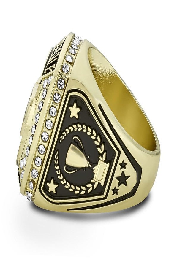 Express Medals Champion Gold MVP Most Valuable Player Trophy Ring Award Gift Prize with Display Neck Chain and Stand Championship Rings - Image 3