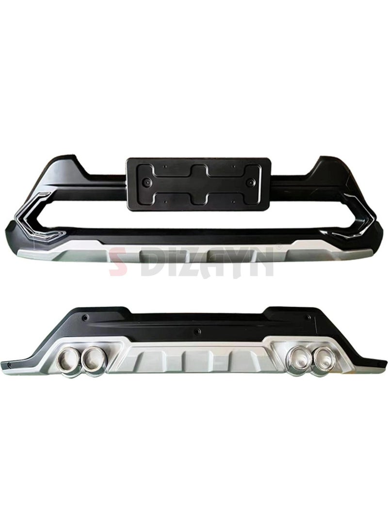 S-Dizayn - Toyota Corolla Cross Front and Rear Bumper Protection Diffuser Set 2022 Onwards A+ Quality - Image 1