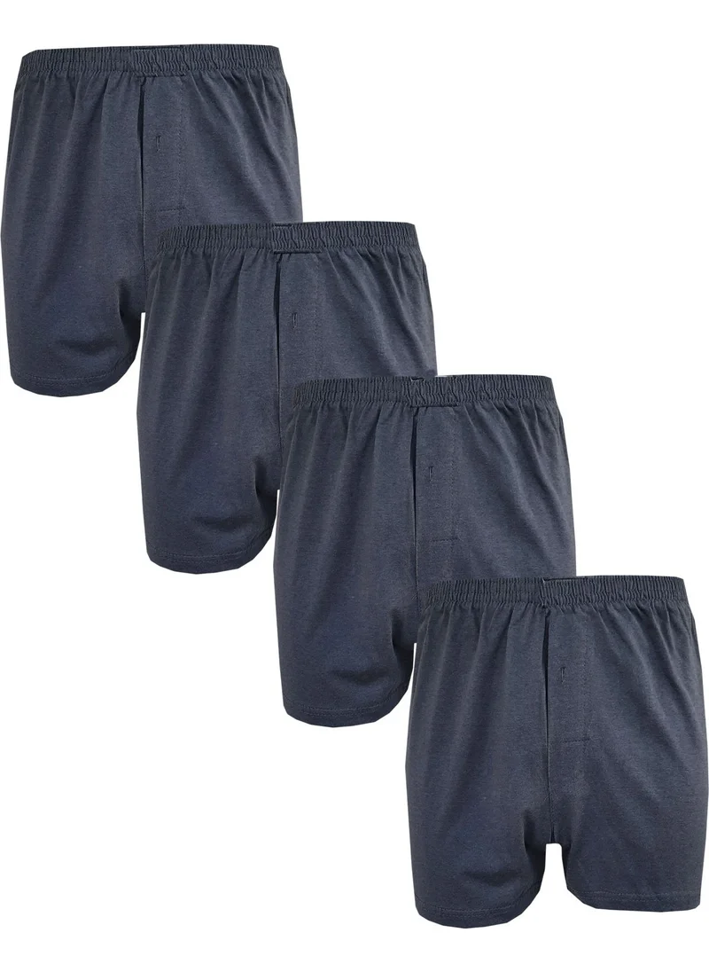 Hepsine Rakip Rival to All 4-Piece Men's Buttoned Boxers Economical 100% Cotton Long Johns