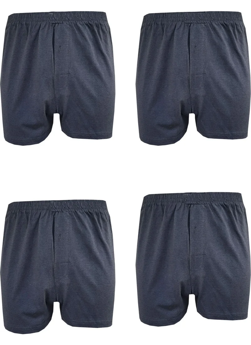 Hepsine Rakip Rival to All 4-Piece Men's Buttoned Boxers Economical 100% Cotton Long Johns