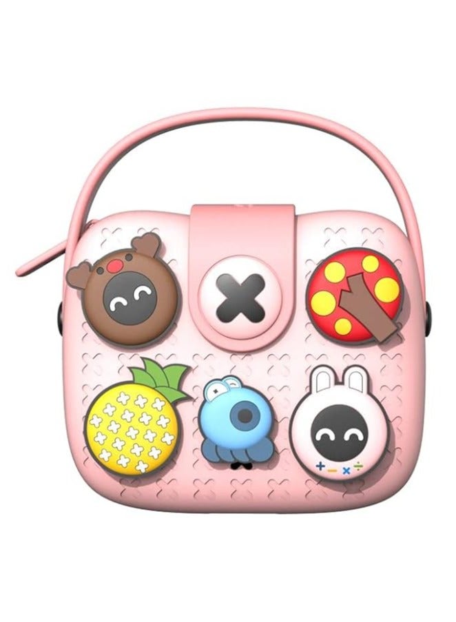 PICOCICI Little Surprise Box Rosy Pink Fashion Mini Trinket Purse with Handle and Sling Strap.  - Image 1