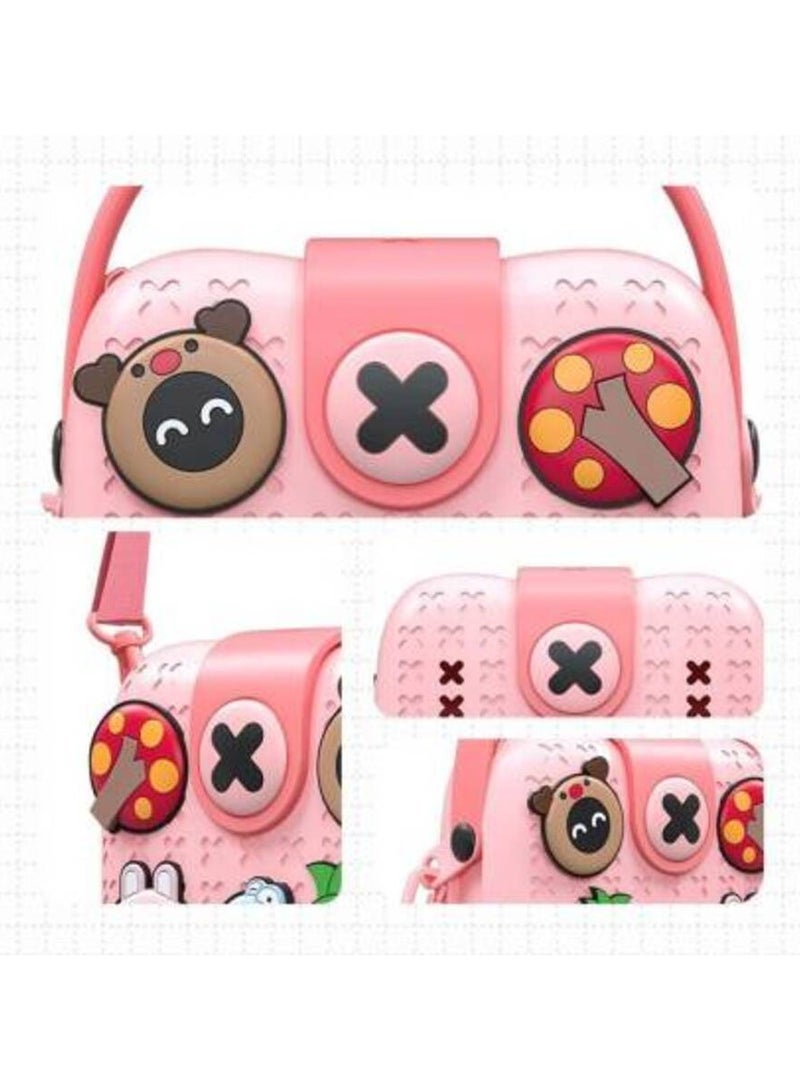 PICOCICI Little Surprise Box Rosy Pink Fashion Mini Trinket Purse with Handle and Sling Strap.  - Image 4