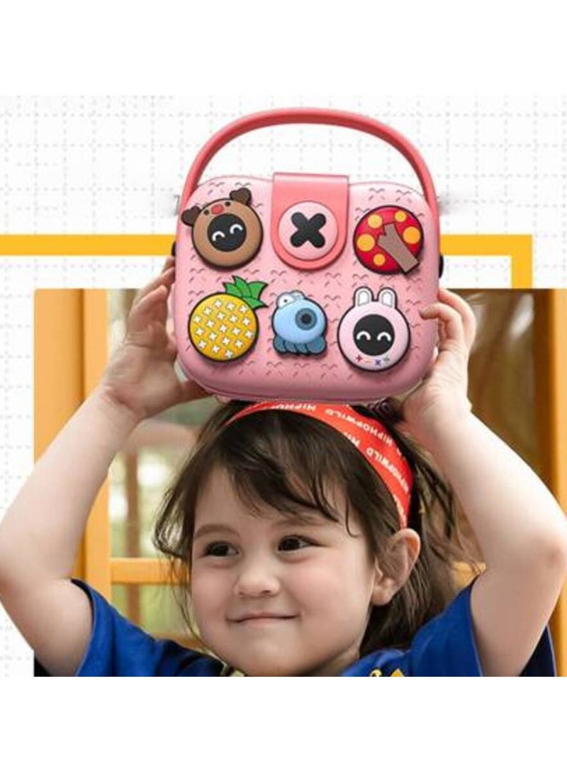 PICOCICI Little Surprise Box Rosy Pink Fashion Mini Trinket Purse with Handle and Sling Strap.  - Image 5