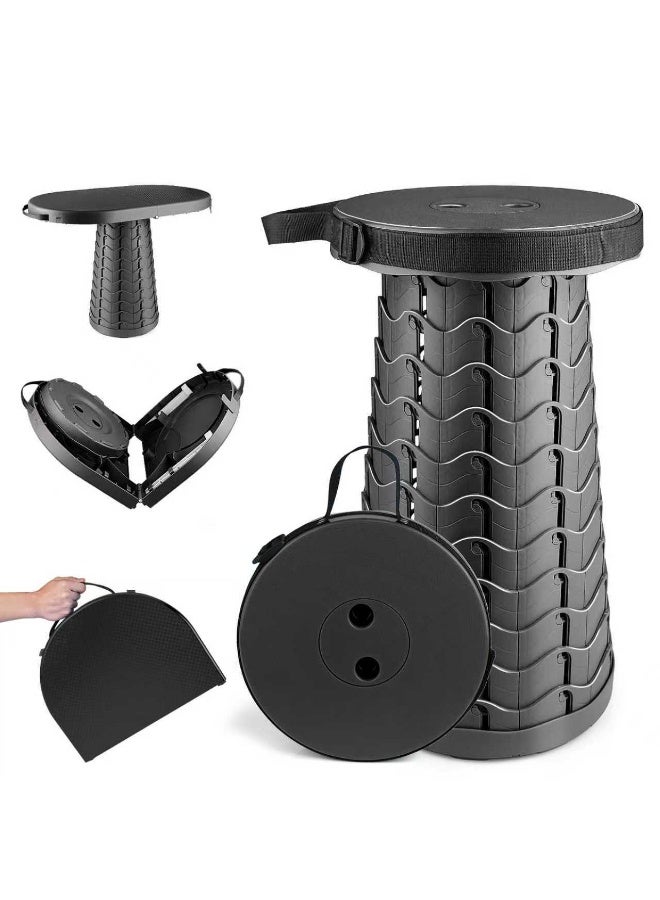 GREEN LION 2 in 1 Foldable Table & Stool, Portable Camping Table & Stool with Up to 180 KG Stool Load Capacity and Telescopic Hight Adjustment, Easy Folding, Carry Handle, Anti-Slip Base, LightWeight & Ideal for Camping, Hiking and Outdoors - Black - Image 3