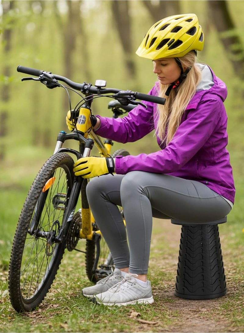 جرين ليون طاولة وكرسي قابلان للطي 2 في 1، طاولة وكرسي تخييم محمولان يتحملان وزنًا يصل إلى 180 كجم، مع إمكانية تعديل الارتفاع، سهل الطي، مزود بمقبض حمل، قاعدة مانعة للانزلاق، خفيف الوزن ومثالي للتخييم والمشي لمسافات طويلة والأنشطة الخارجية - أسود - Image 2