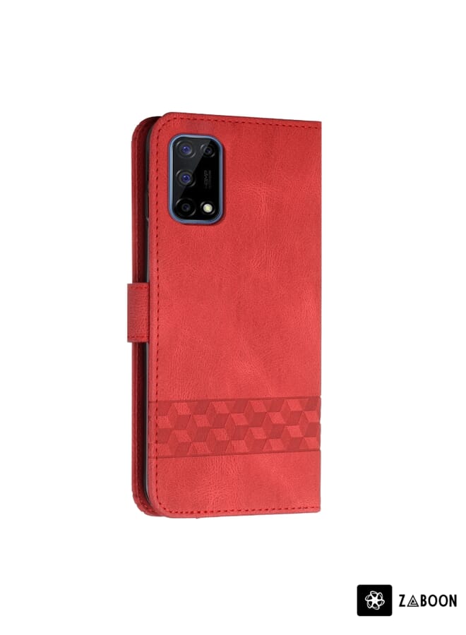 Zaboon Protective Case For OPPO Realme 7 Pro 5G Cubic Skin Feel Flip Leather - Image 3