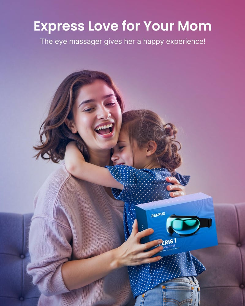 RENPHO Eyeris 1 Eye Massager with Heat, Birthday Gifts for Women, Sleep Eye Mask with Bluetooth Music, Face Massager, Eye Care Device Gifts for Mom, Sleep Mask for Relax Eye, Reduce Eye Strain - Image 2