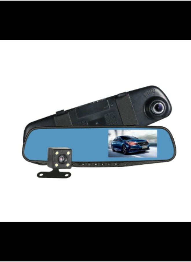 Generic - LCD Screen 4.3'' Dual Lens Car DVR Camera dual mirror Dash Rear View Mirror Camera FHD 1080P Vehicle Camcorder Video Recorder - Image 1