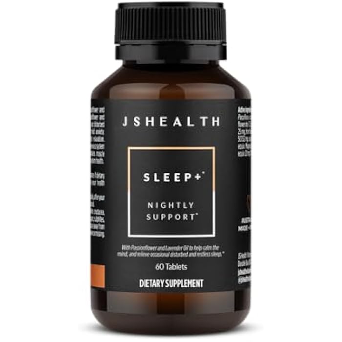 JSHealth Sleep Aid with Magnesium, Lavender & Passionflower - Sleep Supplement for Adults - Non-Drowsy Supplement Calms Body & Mind, 60 Capsules - Image 1