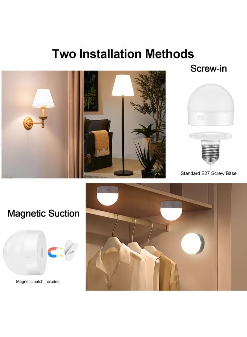 E27 LED Light Bulbs, Rechargeable & Dimmable Light Bulbs with Remote Control, RGB Colorful - Image 4