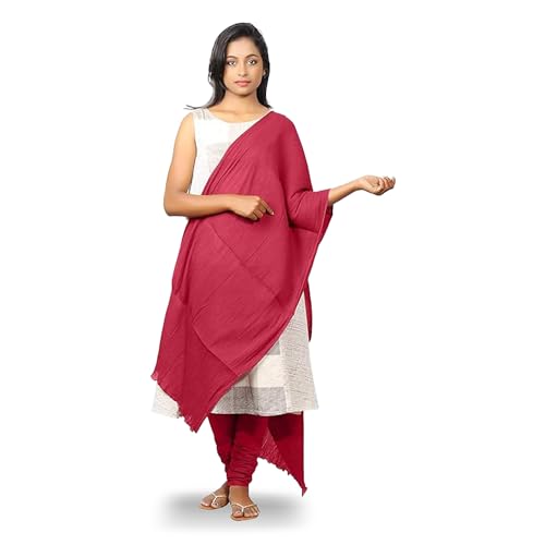 Happy Bunny Pure Cotton Dupatta for Women (2.5m) Soft, Lightweight, and Breathable Skin Chunni, Versatile Solid Color Stole for Everyday Styling and Festive Outfits - Image 1