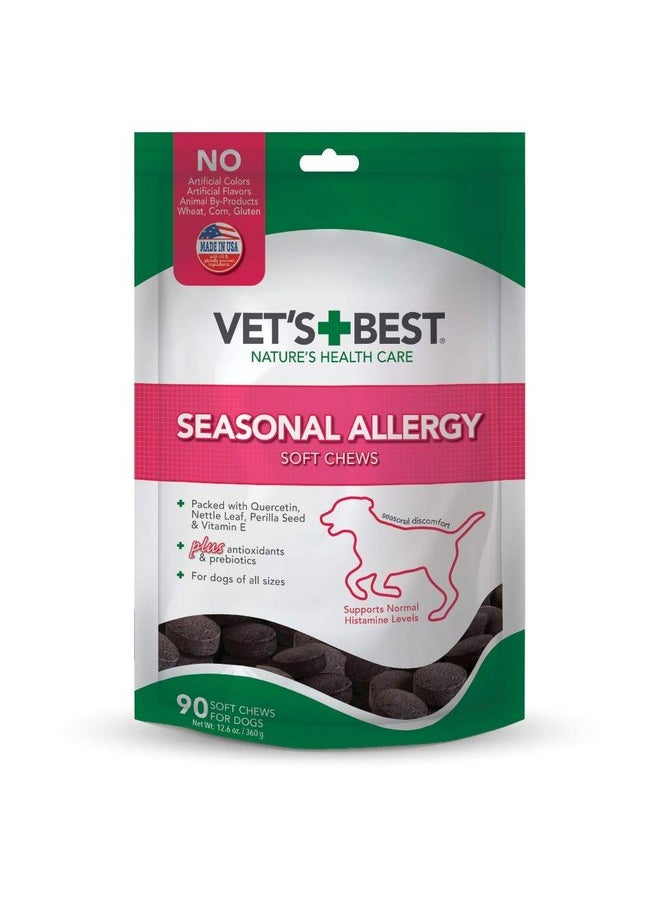 Vet's Best - Vet's Best Seasonal Allergy Soft Chew Dog Supplements | Soothes Dogs Skin Irritation Due to Seasonal Allergies | Maintain Histamine Levels | 90 Day Supply - Image 1