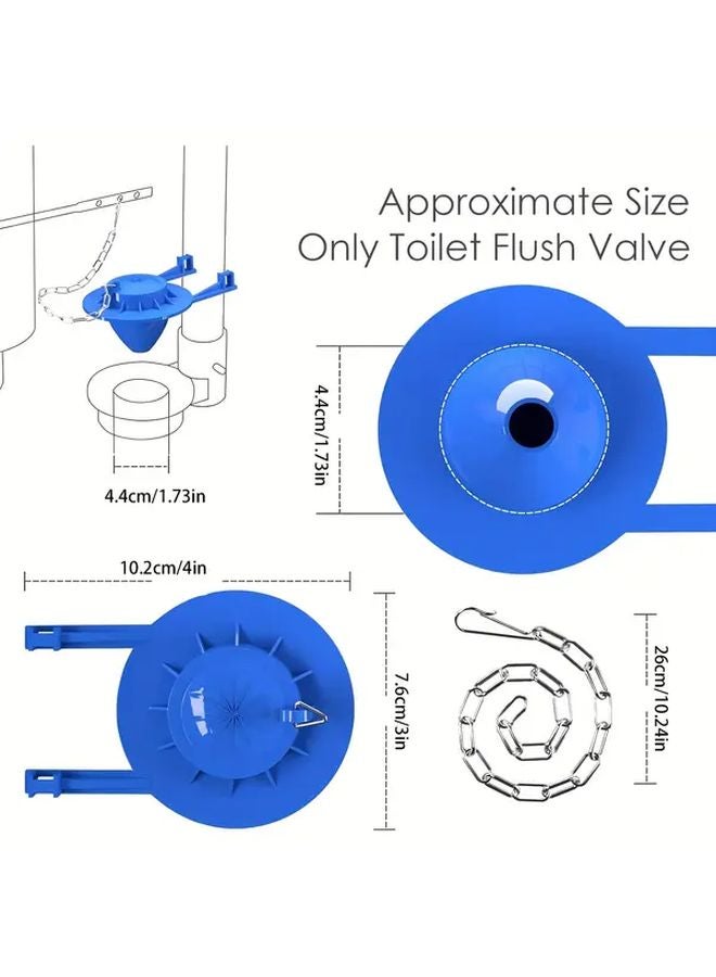 2 Pcs Blue Heavy Duty Toilet Tank Lids With Chain Easy Installation Leakproof - Image 4