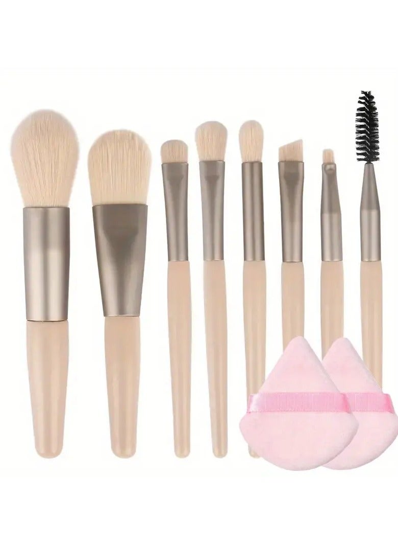 ORiTi مجموعة فرش مكياج احترافية مكونة من 8 قطع بما في ذلك فرشاة البودرة وفرشاة ظلال العيون وفرشاة الهايلايتر وأدوات المكياج الأخرى - Image 1