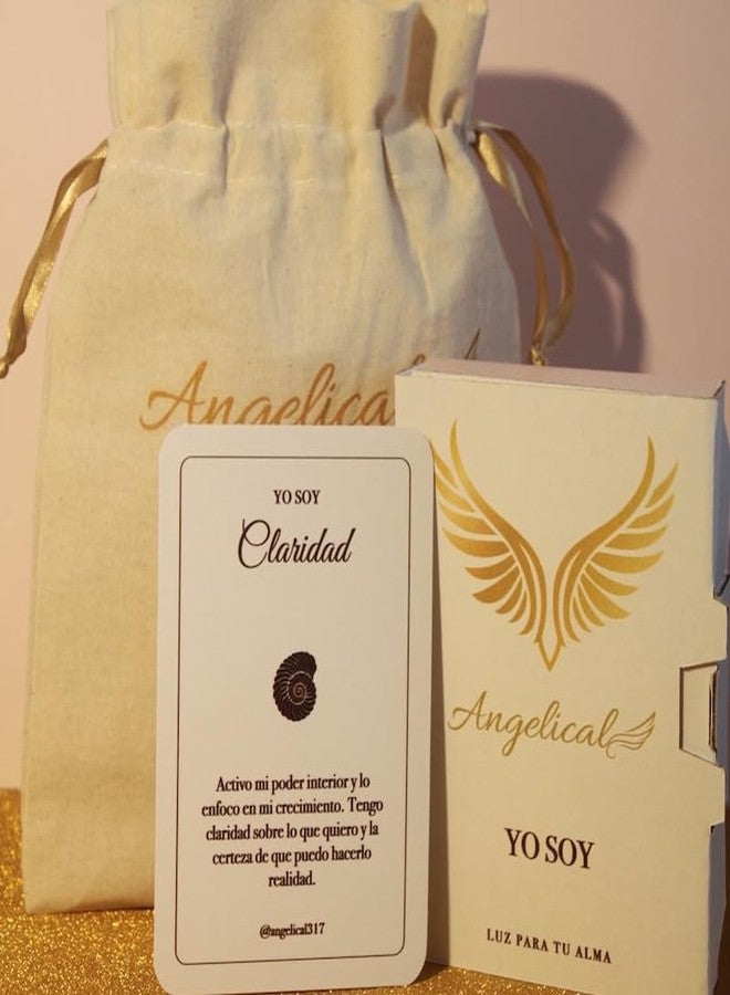 Cartas de Afirmación Angelical Yo Soy - 31 Cartas de Motivación، Autoayuda y Mindset en Español - Kit de Regalo Espiritual con Bolsa de Lienzo Artesanal - Luz para tu Alma - Image 1