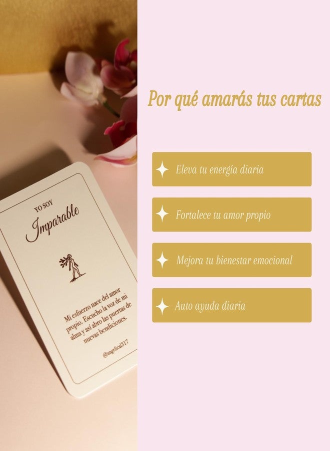 Cartas de Afirmación Angelical Yo Soy - 31 Cartas de Motivación، Autoayuda y Mindset en Español - Kit de Regalo Espiritual con Bolsa de Lienzo Artesanal - Luz para tu Alma - Image 3