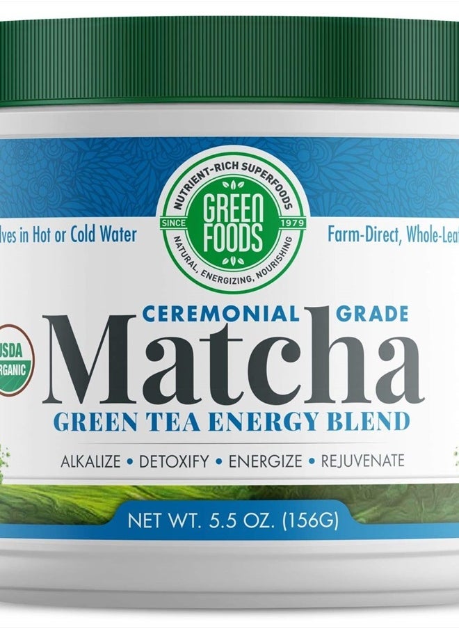 Green Foods Organic Ceremonial Grade Matcha Green Tea from Japan 5.5oz  - Image 1