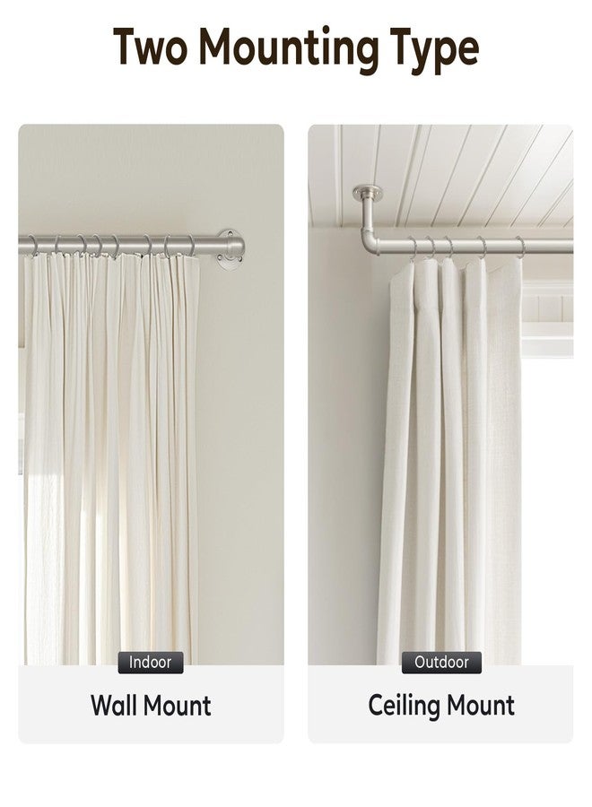 Zeerobee Curtain Rods for Windows 48 to 84, 1 Inch Wrap Around Curtain Rods,Industrial Curtain Rod,Indoor/Outdoor Curtain Rod,Room Divider Curtain Rod,Window Curtain Rod - Image 5