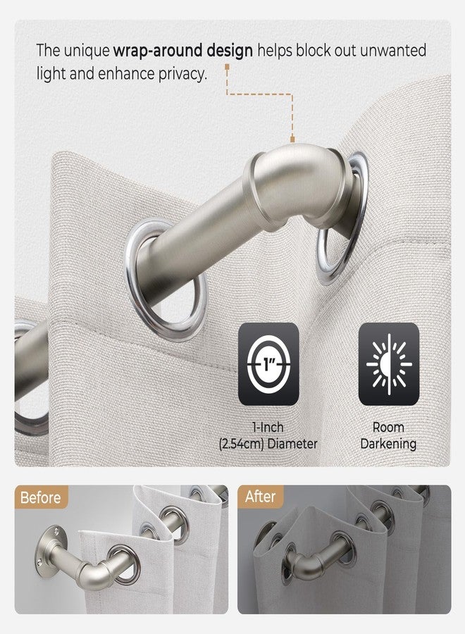 Zeerobee Curtain Rods for Windows 48 to 84, 1 Inch Wrap Around Curtain Rods,Industrial Curtain Rod,Indoor/Outdoor Curtain Rod,Room Divider Curtain Rod,Window Curtain Rod - Image 3