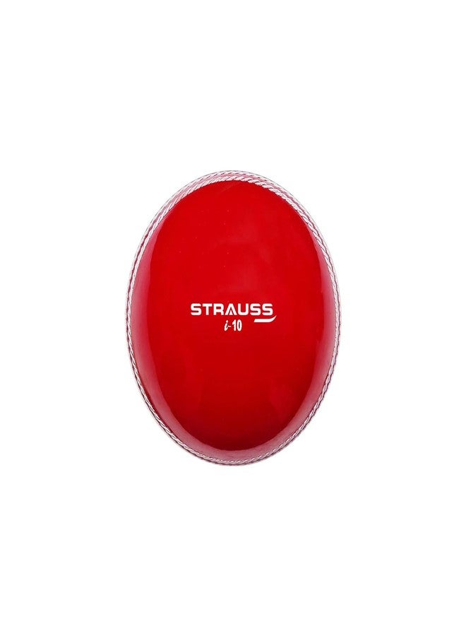 شتراوس كرة تدريب الكريكيت الاصطناعية STRAUSS I-20 (125-135 جرام) للكريكيت الداخلي والخارجي وكريكيت الشوارع (عبوة من قطعة واحدة) (أحمر) - Image 2