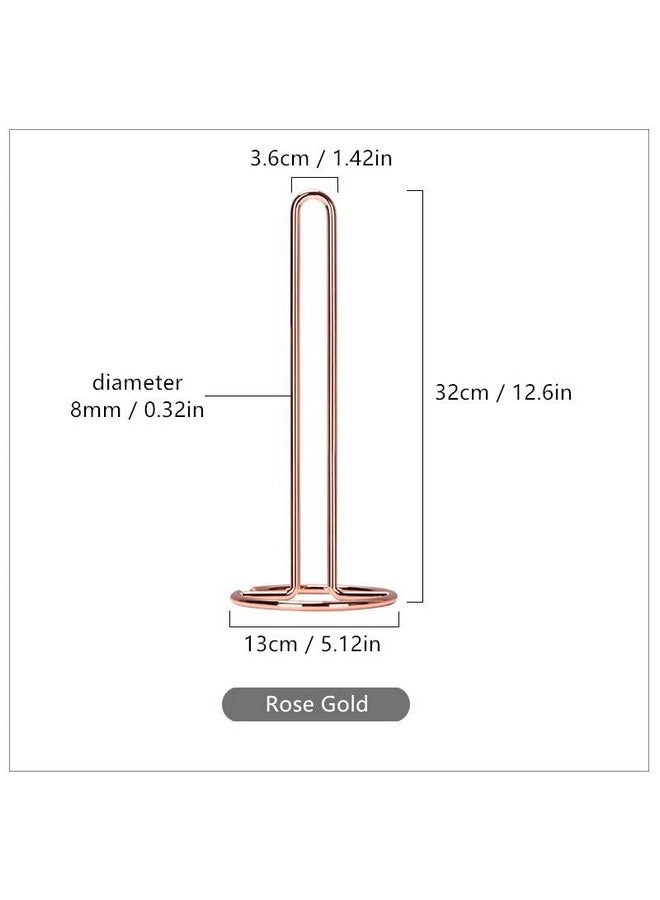 Kiwilon Paper Towel Holder - Rose Gold | Metallic Kitchen Countertop Tissue Organizer | Tissue Paper Dispenser Stand for Bathroom, Washbasin, Bars & Dining Tables | for Standard & Jumbo Rolls - Image 4