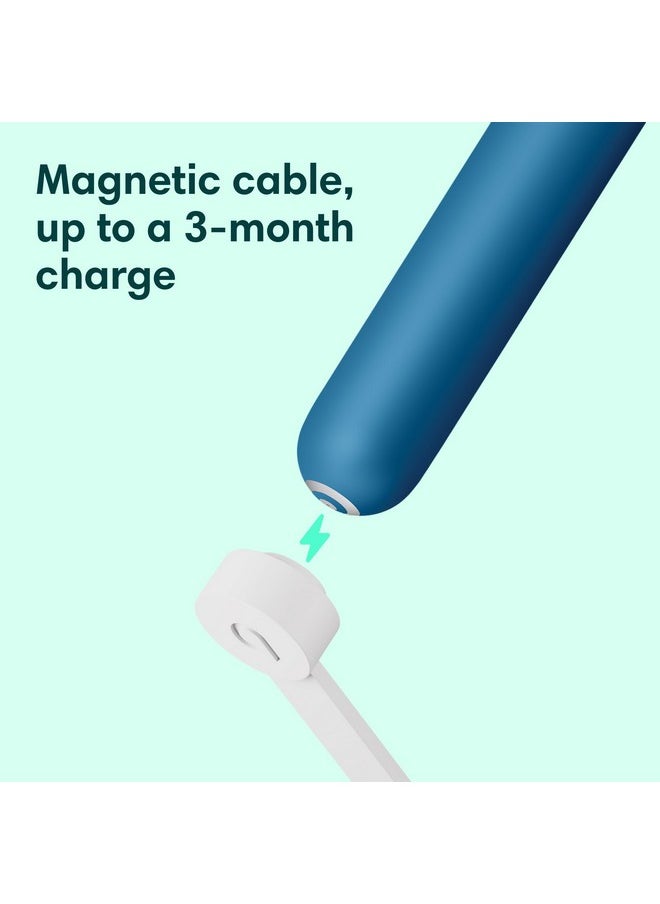 quip - Rechargeable Electric Toothbrush Sonic Toothbrush With Magnetic Charging Cable Quadrant Timer & Travel Case Ada Electric Toothbrush For Adults Travel Toothbrush Ocean Blue Plastic - Image 1