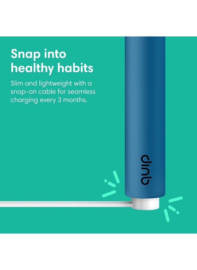 quip - Rechargeable Electric Toothbrush Sonic Toothbrush With Magnetic Charging Cable Quadrant Timer & Travel Case Ada Electric Toothbrush For Adults Travel Toothbrush Ocean Blue Plastic - Image 1