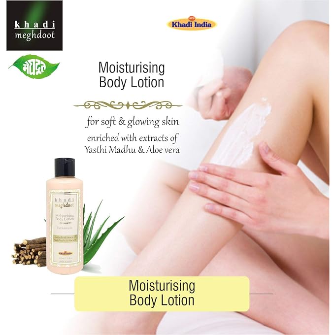Meghdoot Khadi Meghdoot Moisturising Body Lotion 210ml (Pack of 1) - Image 3