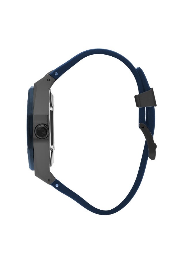 Quantum - Quantum QMG1074.699 Men's Automatic Display Watch & Silicon Strap Strap D.Blue - Image 1