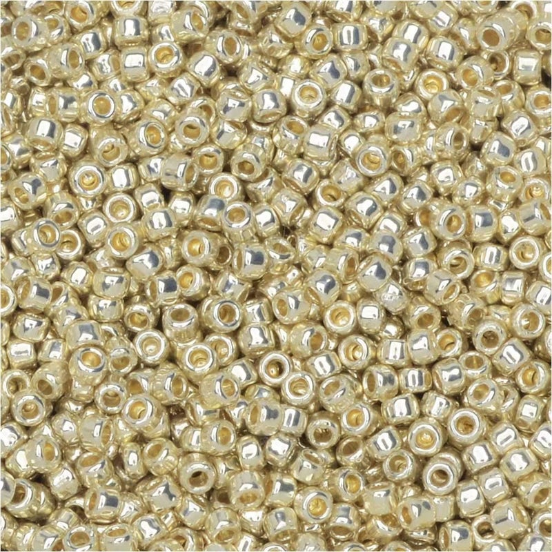 Toho Seed Beads Round 150PF558 PermaFinish Galvanized Aluminum 8 Grams