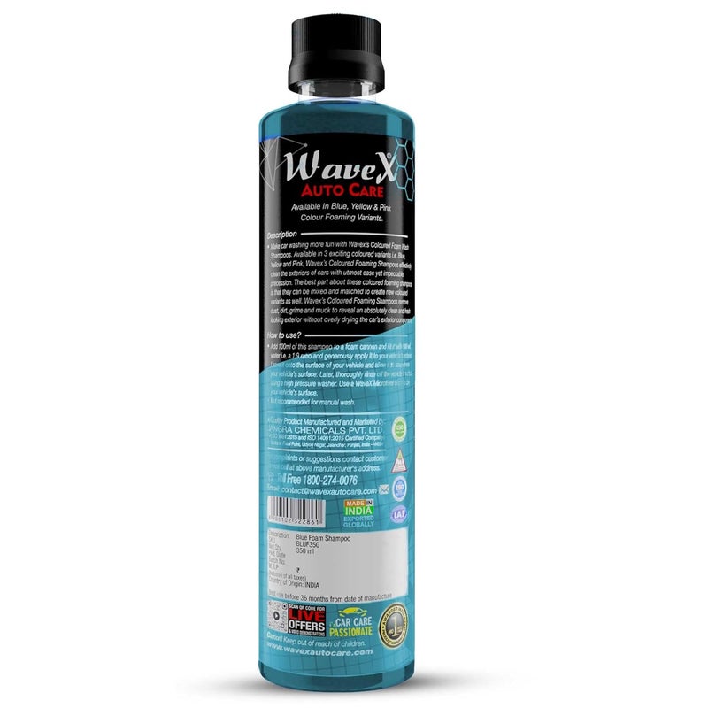 WAVEX شامبو سيارات فوم ملون من ويف إكس 350 مل | ينتج فوم أزرق كثيف - Image 2
