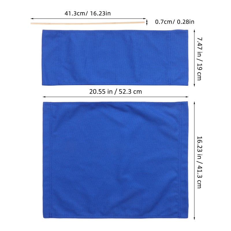 2 Sets of Outdoor Director Chair Replacement Canvas Comfortable Folding Chair Cloth For Camping Fishing Picnics Heavy Duty Fabric For Folding Chair With Rods - Image 2