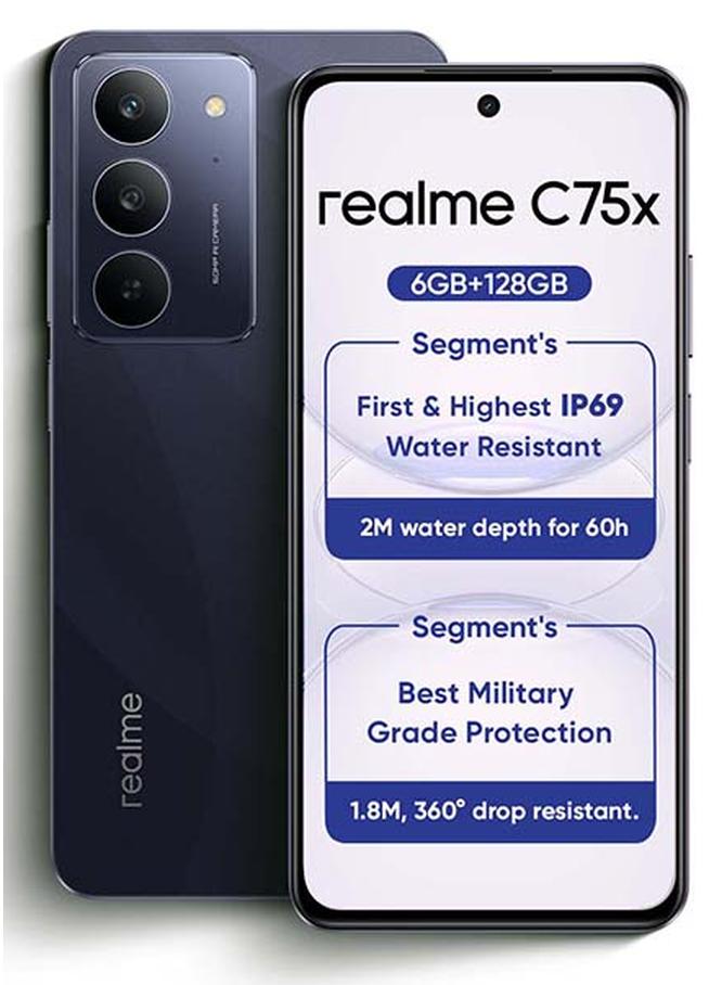 ريل مي C75X ثنائي الشريحة أزرق محيطي 6 جيجابايت رام 128 جيجابايت 4G - نسخة الشرق الأوسط - Image 1