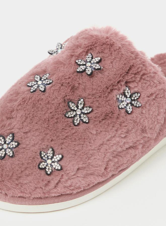 Closet Embellished Detail Padded Bedroom Slippers - Image 4